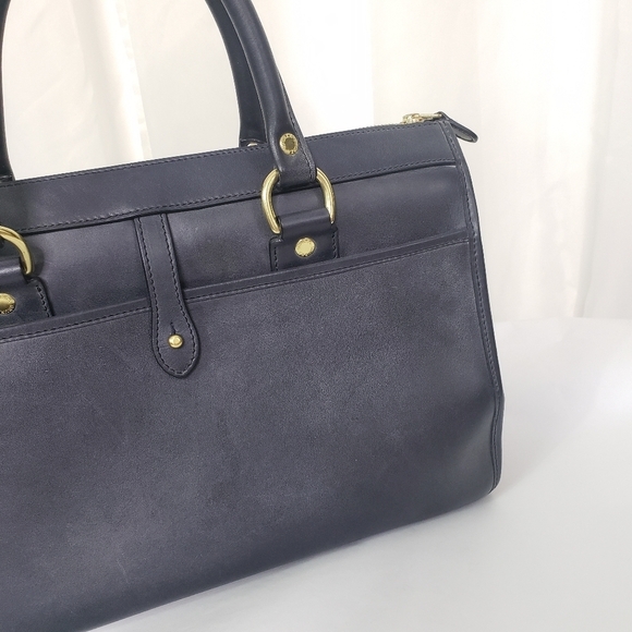 Ghurka Rover No. 66 handbag blue Navy Leather - Picture 4 of 13